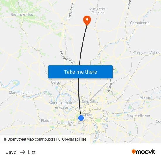 Javel to Litz map