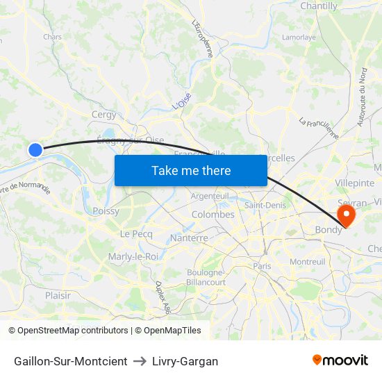 Gaillon-Sur-Montcient to Livry-Gargan map