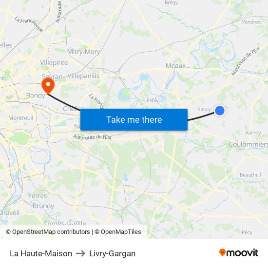 La Haute-Maison to Livry-Gargan map