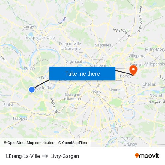 L'Etang-La-Ville to Livry-Gargan map