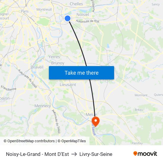 Noisy-Le-Grand - Mont D'Est to Livry-Sur-Seine map