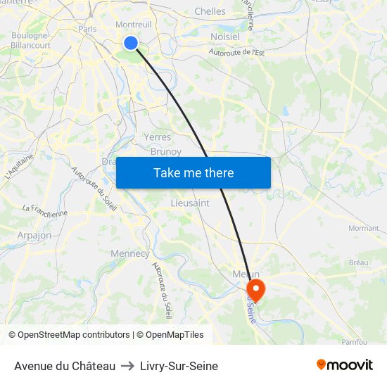 Avenue du Château to Livry-Sur-Seine map