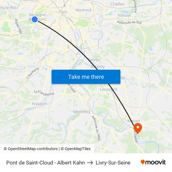 Pont de Saint-Cloud - Albert Kahn to Livry-Sur-Seine map