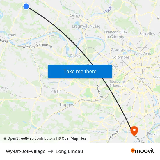 Wy-Dit-Joli-Village to Longjumeau map