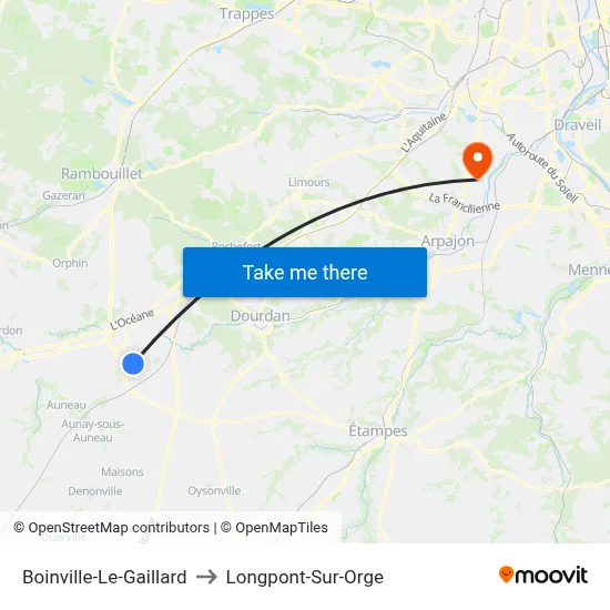 Boinville-Le-Gaillard to Longpont-Sur-Orge map