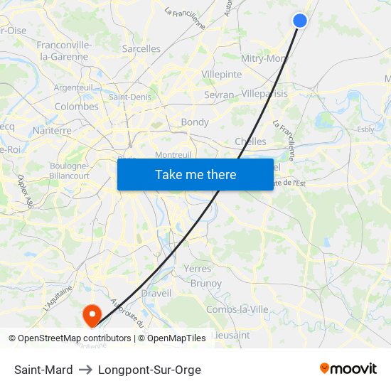 Saint-Mard to Longpont-Sur-Orge map