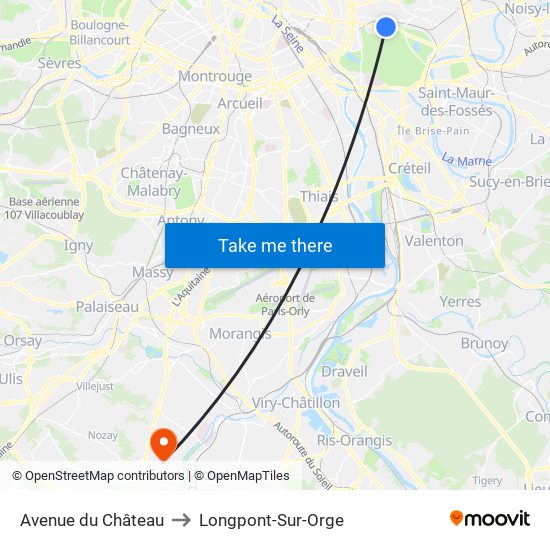 Avenue du Château to Longpont-Sur-Orge map