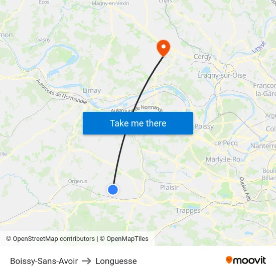 Boissy-Sans-Avoir to Longuesse map