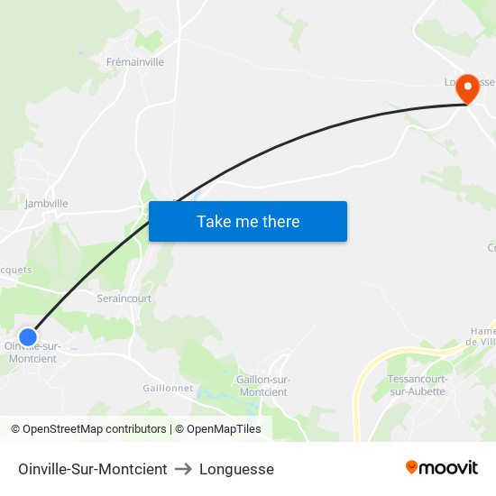 Oinville-Sur-Montcient to Longuesse map