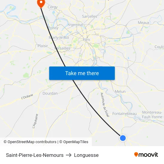 Saint-Pierre-Les-Nemours to Longuesse map