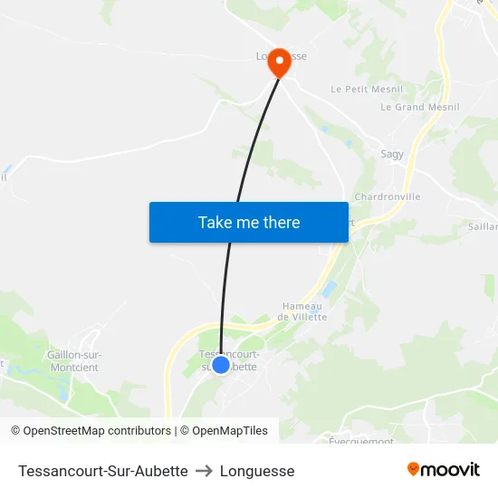 Tessancourt-Sur-Aubette to Longuesse map