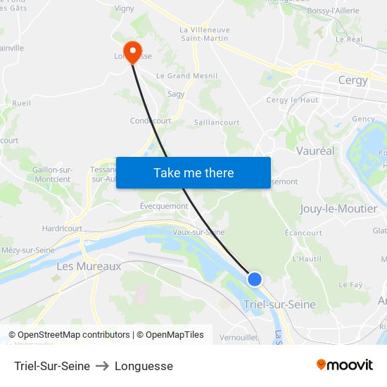 Triel-Sur-Seine to Longuesse map