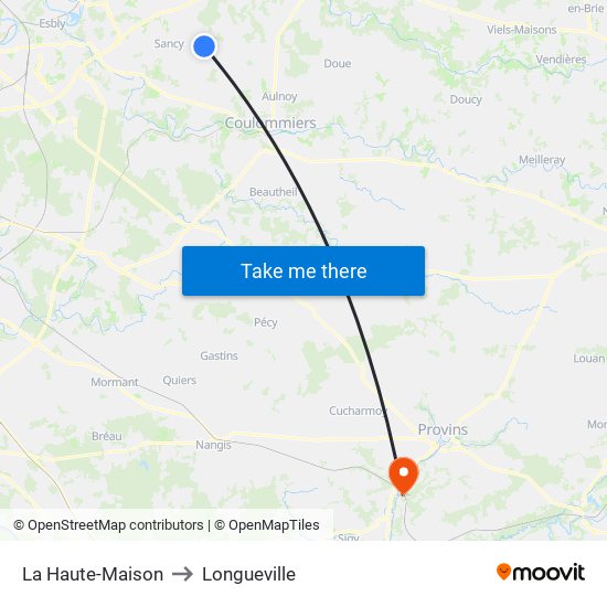 La Haute-Maison to Longueville map
