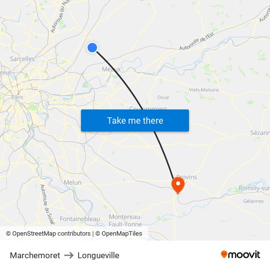 Marchemoret to Longueville map