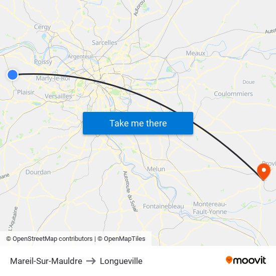 Mareil-Sur-Mauldre to Longueville map