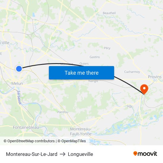 Montereau-Sur-Le-Jard to Longueville map