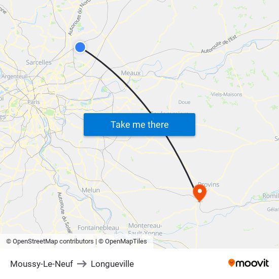 Moussy-Le-Neuf to Longueville map