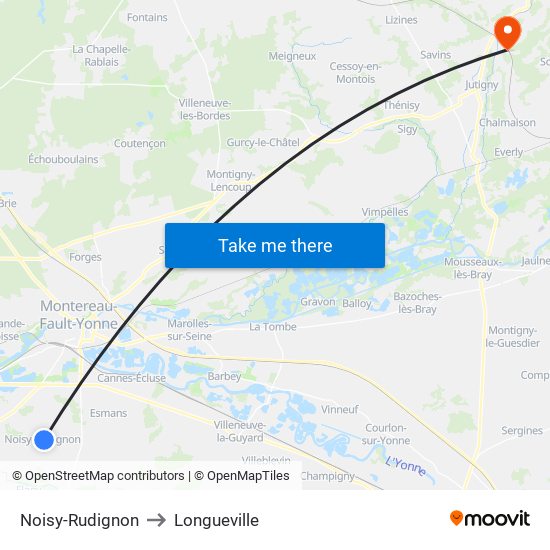 Noisy-Rudignon to Longueville map