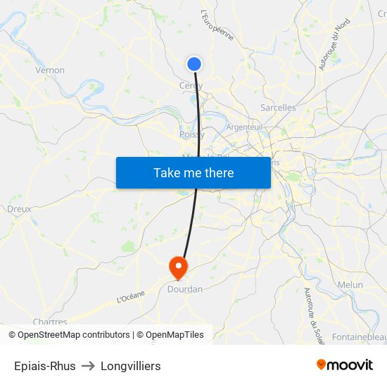 Epiais-Rhus to Longvilliers map