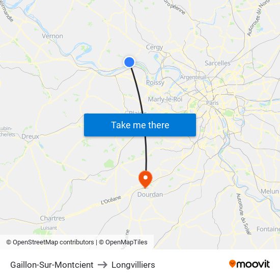 Gaillon-Sur-Montcient to Longvilliers map