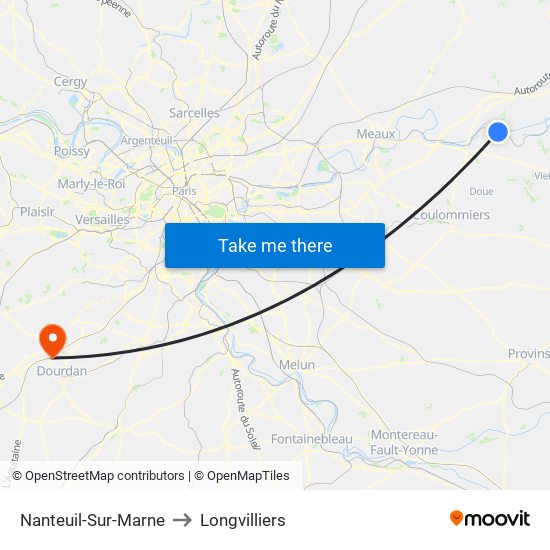 Nanteuil-Sur-Marne to Longvilliers map