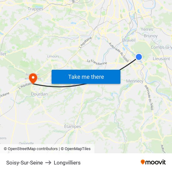 Soisy-Sur-Seine to Longvilliers map