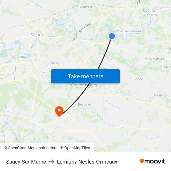 Saacy-Sur-Marne to Lumigny-Nesles-Ormeaux map