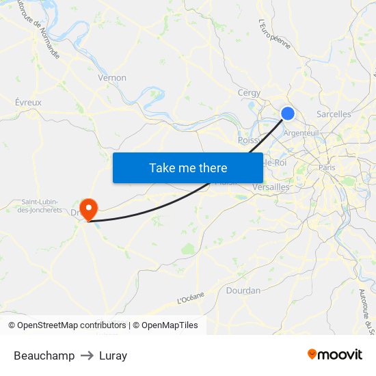 Beauchamp to Luray map