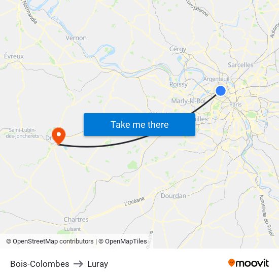 Bois-Colombes to Luray map