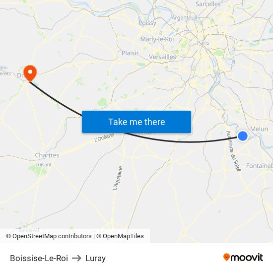 Boissise-Le-Roi to Luray map