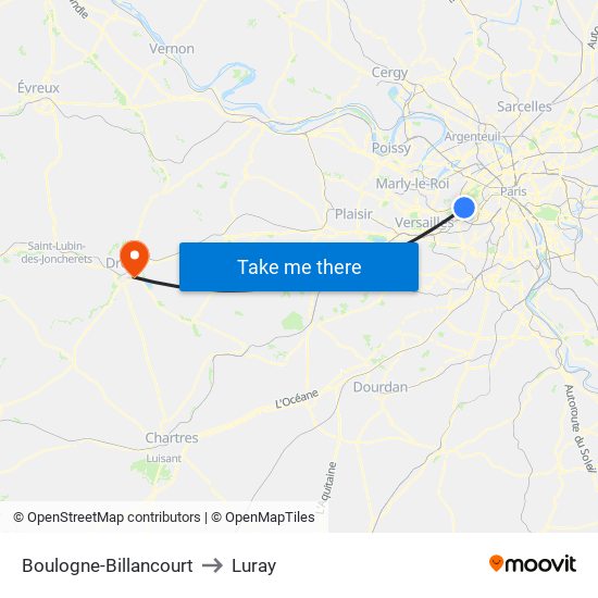 Boulogne-Billancourt to Luray map