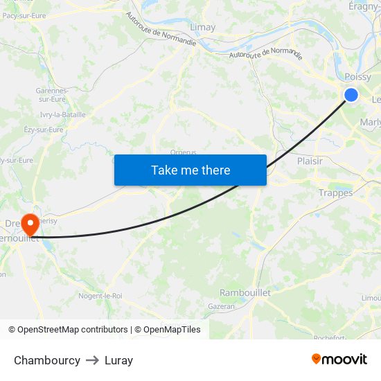 Chambourcy to Luray map