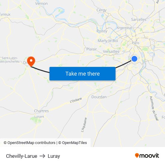 Chevilly-Larue to Luray map