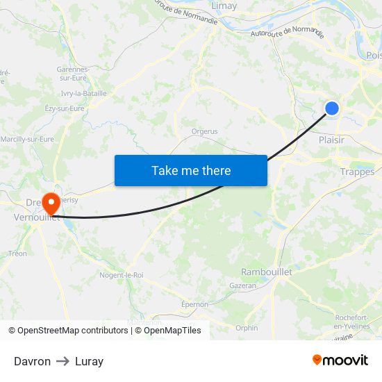 Davron to Luray map
