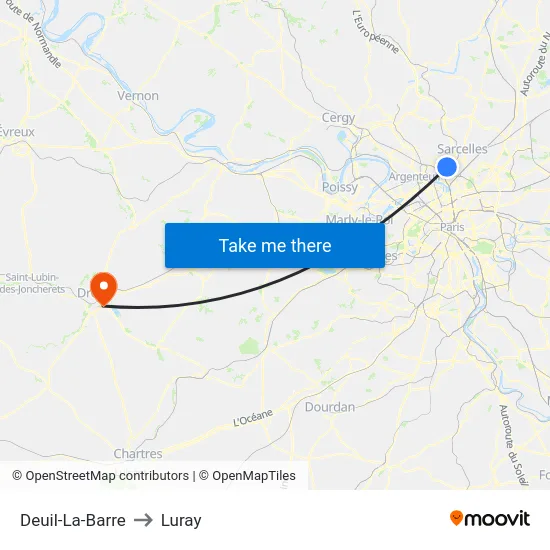 Deuil-La-Barre to Luray map