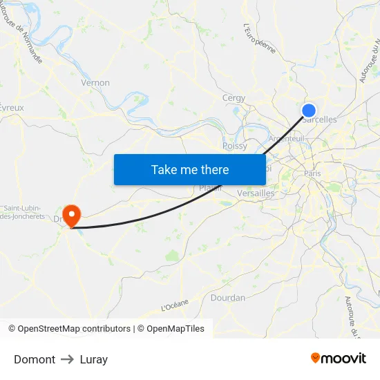 Domont to Luray map