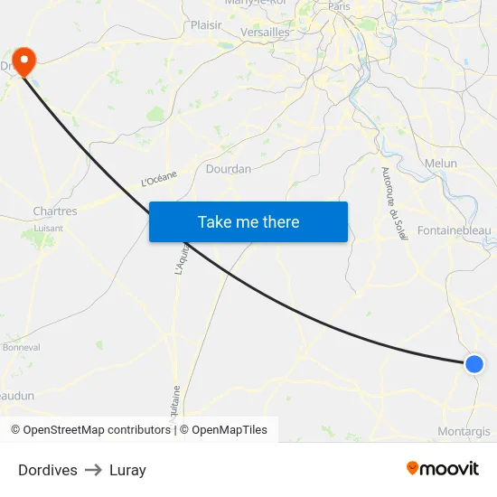 Dordives to Luray map
