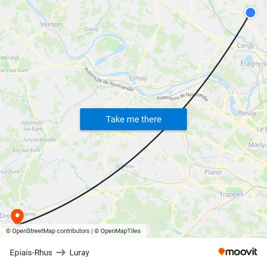 Epiais-Rhus to Luray map
