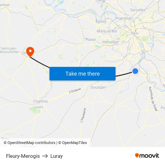 Fleury-Merogis to Luray map