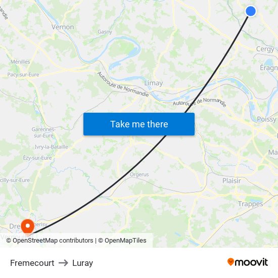 Fremecourt to Luray map