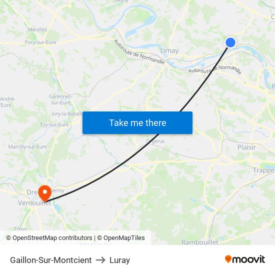 Gaillon-Sur-Montcient to Luray map