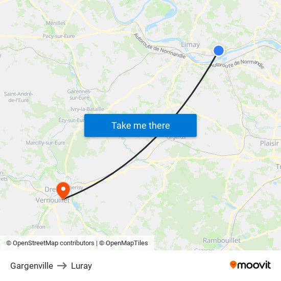 Gargenville to Luray map