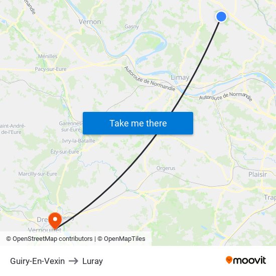 Guiry-En-Vexin to Luray map