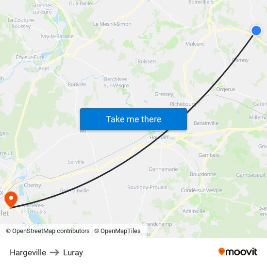 Hargeville to Luray map