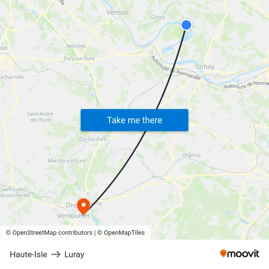 Haute-Isle to Luray map