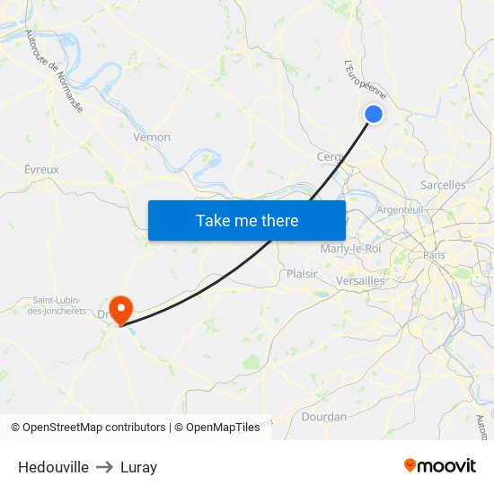 Hedouville to Luray map