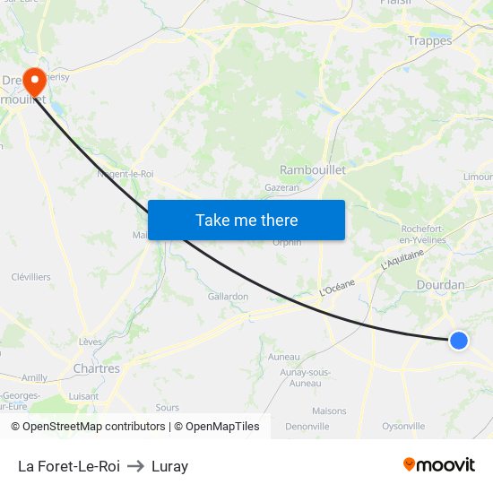 La Foret-Le-Roi to Luray map