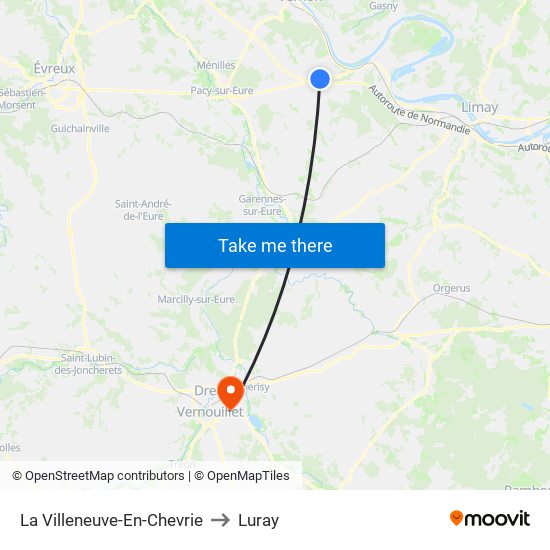 La Villeneuve-En-Chevrie to Luray map