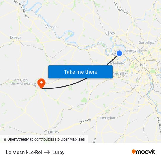 Le Mesnil-Le-Roi to Luray map