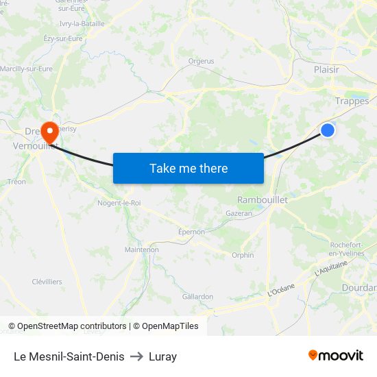 Le Mesnil-Saint-Denis to Luray map
